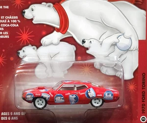 Johnny Lightning CHASE 70 1970 Ford Torino WHITE LIGHTNING Coca Cola Car Red - Picture 1 of 3