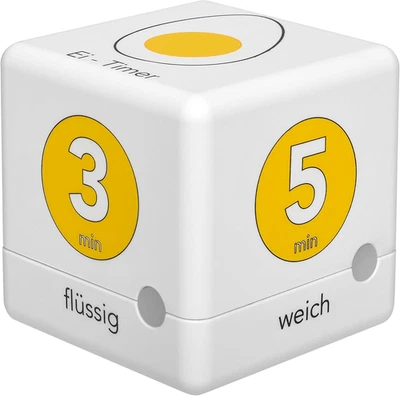 Dostmann Cube 38.2041.07 - Timer Digitale per Uovo, 60 X 60 X 60 Mm, Colore: Gia - Immagine 1 di 4