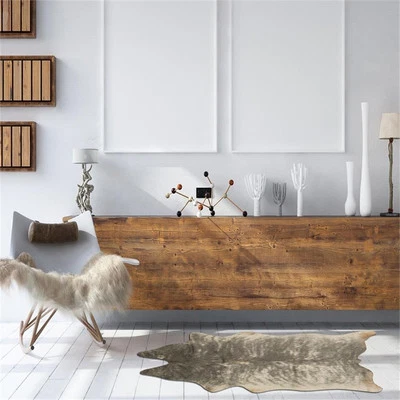 Linon Faux Hide Polyester Mini Cowhide Accent Rug in Gray - Image 1 of 4