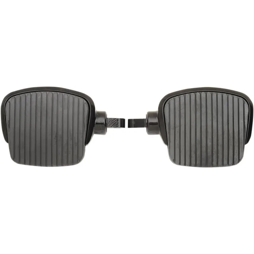 Almohadillas de goma para tablas de piso Drag Black de 4" con soportes de clavija macho para Harley o métricas Foto 1 de 1