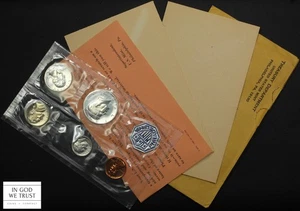 1964 Original United States Silver PROOF Set w/ FS-401 Accented Hair Half Dollar - Picture 1 of 20