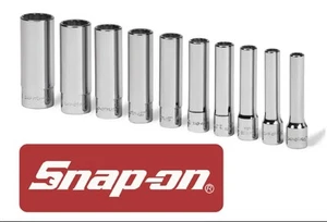 Snap-on Tools USA NEW 10-Piece 1/4" Drive 12-POINT SAE Deep Socket Set 110STMDY - Picture 1 of 8