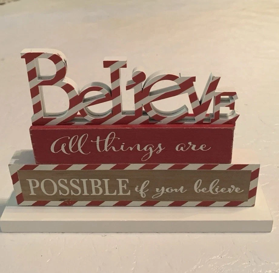 All Things Are Possible If You Believe Wooden Plaque - Image 1 of 1