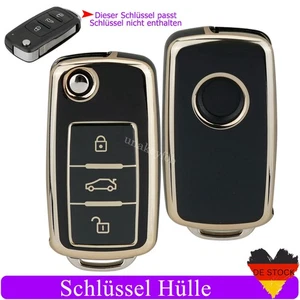Auto Schutzhülle Schlüssel Hülle Für VW Polo Golf 5 6 Passat Tiguan Skoda Seat - Bild 1 von 12