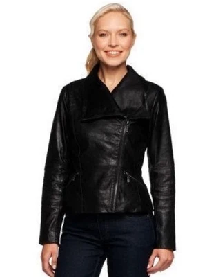 G.I.L.I. Chaqueta de cuero negra para moto talla XS Foto 1 de 4