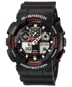CASIO G-SHOCK GA-100-1A4 GA100-1A4 BLACK A/D MEN'S WATCH - Picture 1 of 1