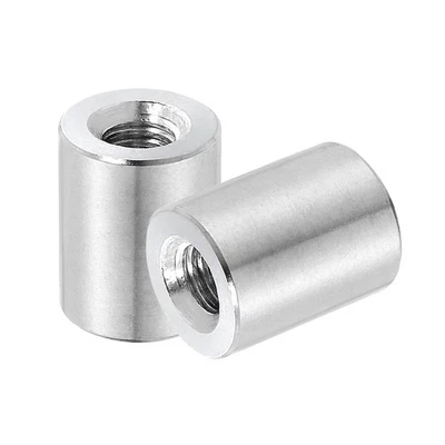 2 Stück 304 Edelstahl M8 x 1,25 mm Runde Überwurfmuttern, 0,63 x 0,79 Zoll (ODxH) - Bild 1 von 4