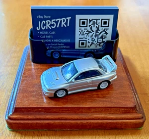 Custom Handmade Desk Business Card Holder 1:64 Silver 98 Subaru Impreza 22B STi - Picture 1 of 3