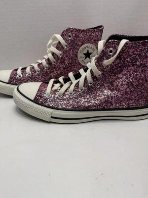 CONVERSE Chuck Taylor All Star Glitter Women Size 10 Orchid Purple Abyss A11137C - Image 1 of 4