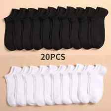 10 Pairs Unisex Casual Plain Color Boat Socks Thin Breathable Comfy Anti Odor