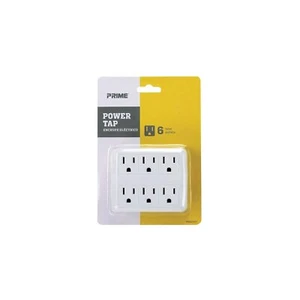 Prime PB801011 Rubinetto di Alimentazione a 6 Prese, Bianco - Foto 1 di 1
