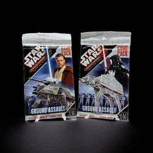 2 Star Wars Darth CCG TCG Sealed Pocketmodel Ground Assault Wizkids Packs Lot - Picture 1 of 7