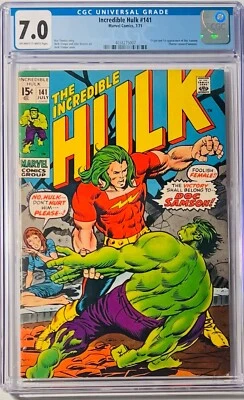 1971 Incredible Hulk 141 CGC 7.0  Origin and 1st app Doc Samson - Image 1 of 2