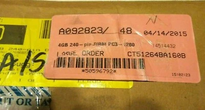 NOS ~(2) 4GB Sticks DDR3 PC3 Desktop Memory RAM 12800 1600MHz Lot Crucial - Image 1 of 4