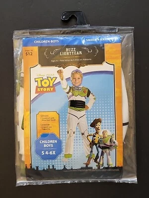 Fantasia infantil Buzz Lightyear Disney Toy Story pequena (4-6) nova na embalagem - Imagem 1 de 3