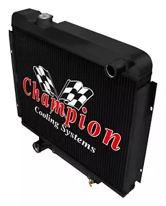 Radiador RS Champion 3 filas acabado negro para motor Ford Galaxie V8 1965 1966 - Imagen 1 de 7