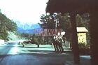 WWII ORIGINAL GERMAN COLOUR SLIDE ENTRANCE TO RAD MILITARY VILLAGE IN THE ALPS