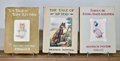 Beatrix Potter Lot of 3 Books The Tale of Tom Kitten, Mr. Tod & Puddle-Duck 1st - Image 1 of 4