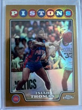 2008-09 Topps Chrome Gold Refractor #14/50 - isiah Thomas Detroit Pistons