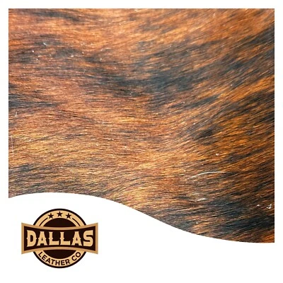Genuine Leather Cuts | Dark Brindle | Pre-Cut Sheets Pick Size | Hair On - Image 1 of 3