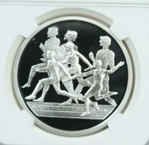 2003 GREECE SILVER 10 EURO S10E RELAY RACE NGC PF 69 ULTRA CAMEO TOP POP - Picture 1 of 4