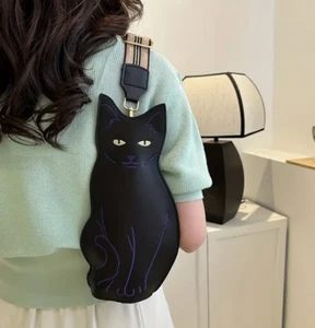 Black cat shoulder bag - Picture 1 of 2