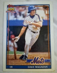 1991 Topps #480 Dave Magadan New York Mets - Picture 1 of 2