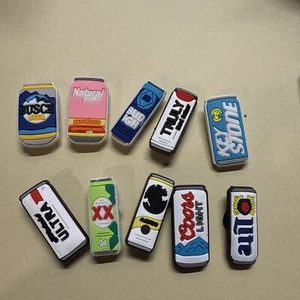 10Pcs Beer Shoe Charms for Crocs Coors Light Michelob Busch truly - Picture 1 of 6