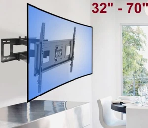 Gebogene ULED UHD TV Wandhalterung drehbar LCD LED Full Motion 40 42 48 50 55 60 65 70 - Bild 1 von 10