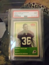 PSA 9 Mint 2004 Fleer Tradition Green Sean Taylor Washington Redskin Rookie Card