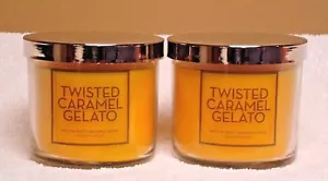 Bath & Body Works gedrehte Karamell-Gelatokerzen x 2 - je 4 Unzen - Bild 1 von 1