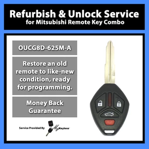 Combo de llaves de entrada remota de desbloqueo para servicio de flash para Mitsubishi OUCG8D-625M-A - Imagen 1 de 7