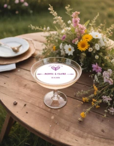 Love Is In The Air Personalised Cocktail Topper Custom Drinks Topper, Edible - Picture 1 of 8