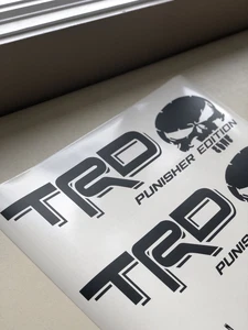 TRD 4x4 Punisher SET OF 2 Decal Toyota Tacoma Tundra Sticker Vinyl Decal Sticker - Picture 1 of 3