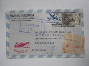 Cubierta registrada Uruguay 1956 - Imagen 1 de 2