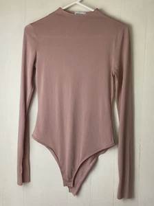SNDYS Women's Bodysuit With Thumbholes Size Large Snap Button Close Long Sleeve - Picture 1 of 11