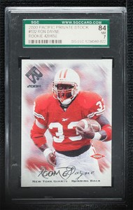 2000 Pacific Private Stock Retail /650 Ron Dayne #132 SGC 84 Rookie RC