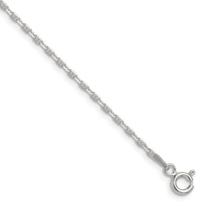 Sterlingsilber poliert und D/C 1,75 mm Marine Glied Kette Halskette - Bild 1 von 3