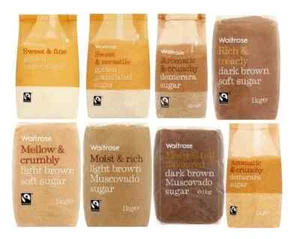 Brown Sugar Waitrose Collection Dark Light Demerara Golden Muscovado Soft Sugar - Picture 1 of 9