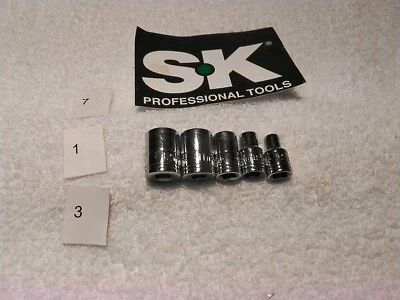 1/4" DRIVE SOCKET SET MM 12pt S-K 5PC USA 🇺🇸 - Image 1 of 3