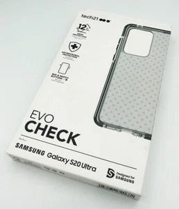 tech21 Evo Check Antimicrobial Slim Case Cover for Galaxy S20 Ultra Smokey/Black - Picture 1 of 8