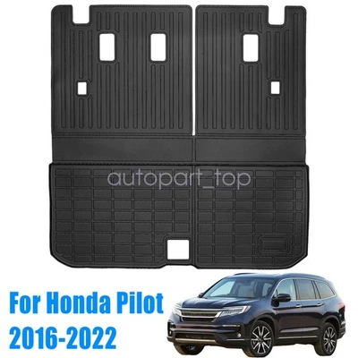 Backrest Mat Trunk Cargo Liner All-Weather For 2016-2022 Honda Pilot TPE - Imagem 1 de 4