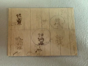 Tarjeta de arte del Museo de la Familia Walt Disney D23 Expo 2024 dibujo más antiguo de Mickey Mouse - Imagen 1 de 2