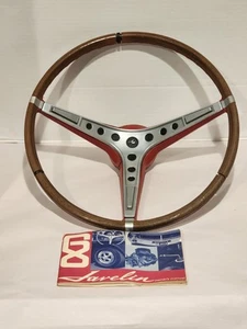 AMC AMX JAVELIN 1968 1969 RED STEERING WHEEL. NEEDS RESTORED SEE PICS - Picture 1 of 17