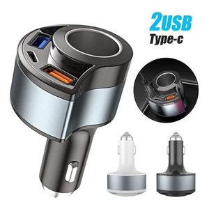 Car Cigarette Lighter Socket Adapter Dual USB Double Plug Charger Splitter 12V - Picture 1 of 11