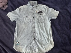 Michael Bastian Men’s Chambray Short Sleeve Fashion Button Down SIZE SMALL - Picture 1 of 7