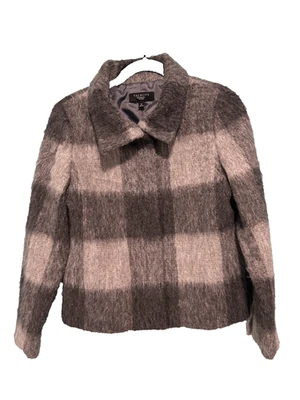 Talbots Gray Plaid Wool Blend Jacket – Size 2P – Alpaca Soft Classic Outerwear - Image 1 of 4