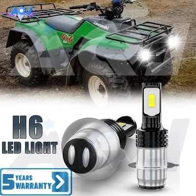 For Kawasaki Bayou 400 1993-1999 - LED Headlight 6000K Super White Light Bulbs Foto 1 de 4