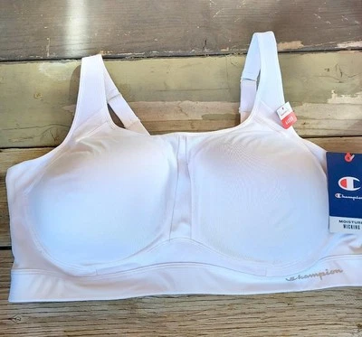 Sujetador deportivo blanco con aros 44DDD Champion que absorbe el movimiento Foto 1 de 4