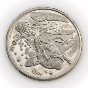 1988 Superman Man Of Steel 50th Birthday DC Comics AMC 2oz .999 Silver Very Rare - Picture 1 of 5